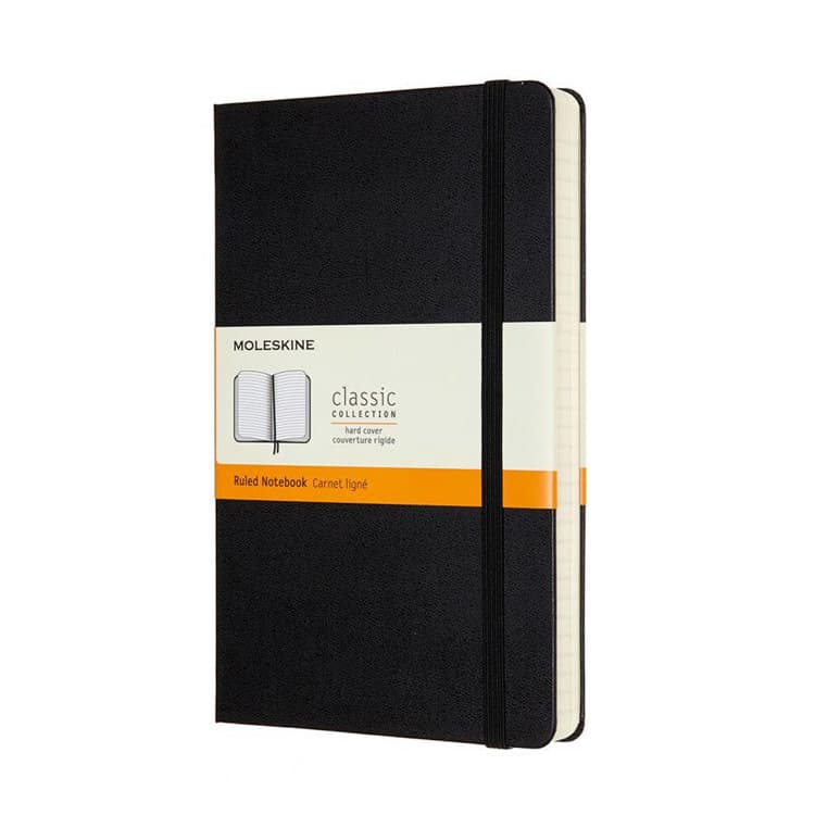 Блокнот Moleskine CLASSIC Large 130х210мм 240стр. линейка твердая обложка черный