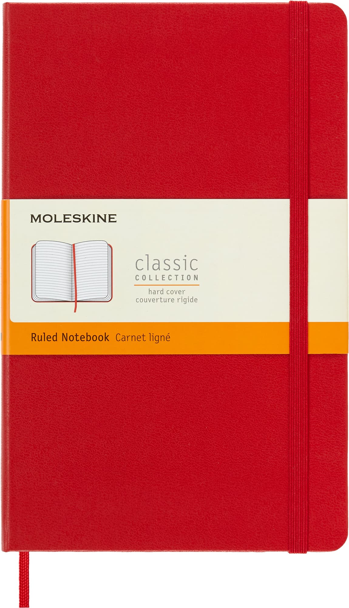 Блокнот Moleskine CLASSIC Large 130х210мм 240стр. линейка твердая обложка красный