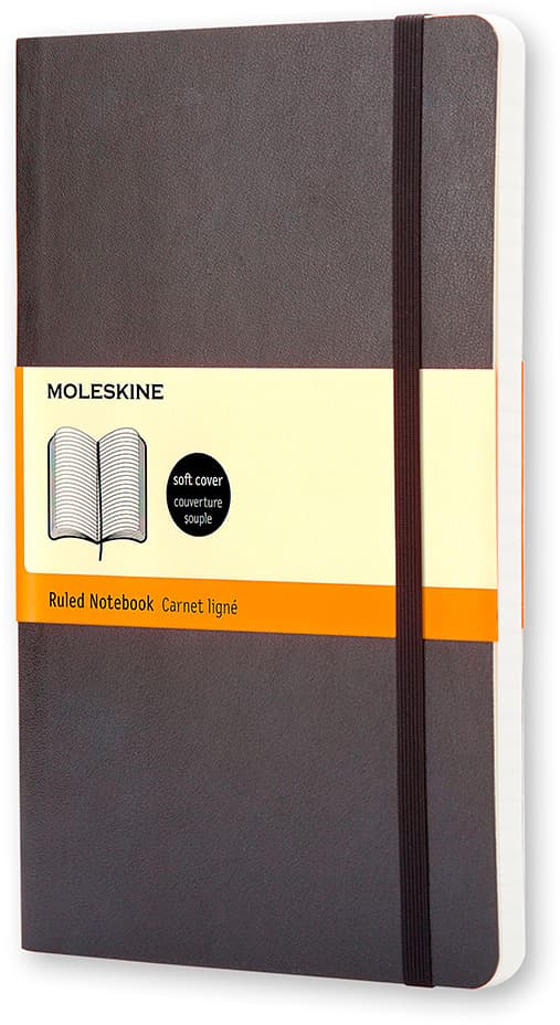 Блокнот Moleskine CLASSIC SOFT Large 130х210мм 192стр. линейка мягкая обложка черный