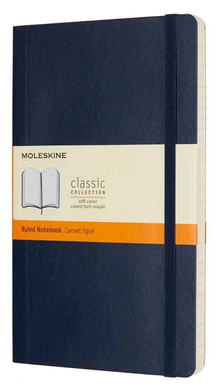 Блокнот Moleskine CLASSIC SOFT Large 130х210мм 192стр. линейка мягкая обложка синий сапфир