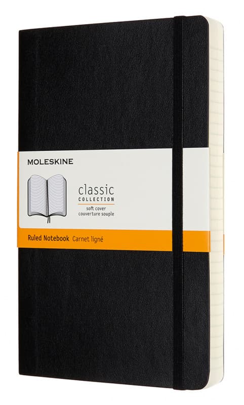 Блокнот Moleskine CLASSIC SOFT EXPENDED Large 130х210мм 400стр. линейка мягкая обложка черный